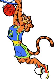 扣篮的老虎图片