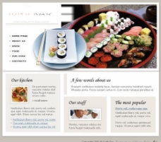 寿司店flash网站模板图片