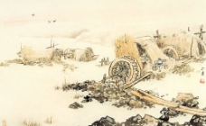 中国现代名家名画中国画岷江之秋图片