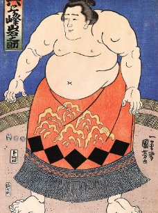 日本画 相扑手图片